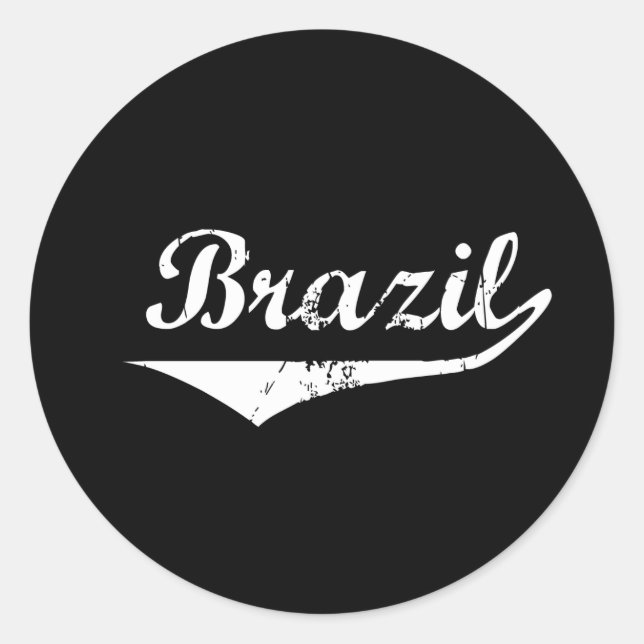 Brazil Revolution Style Classic Round Sticker (Front)