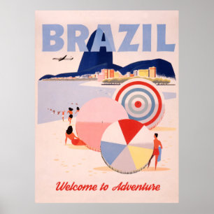 Brazil, Rio Beach Poster