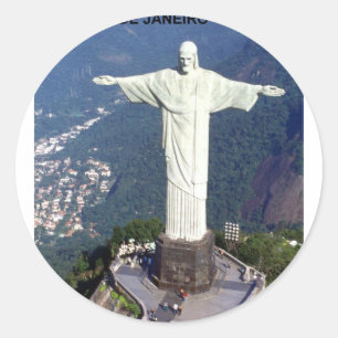 Brazil Rio De Janeiro christ (St.K.) Classic Round Sticker