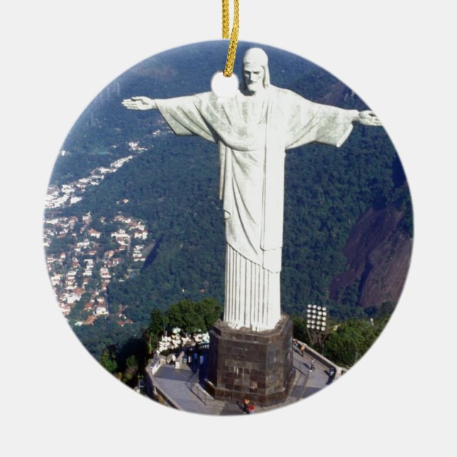 Brazil Rio De Janeiro Jesus (new) (St.K) Ceramic Tree Decoration (Front)