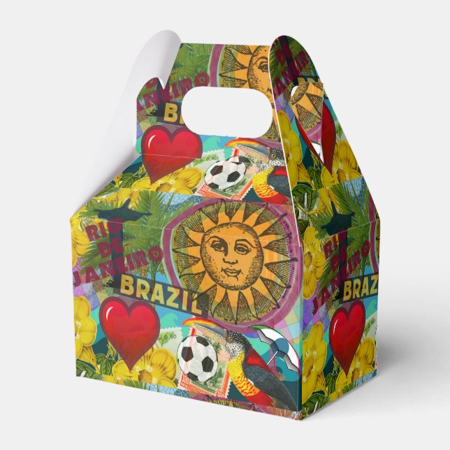 Brazil Rio de Janiero Sun Travel Colourful Art Favour Box (Front Side)