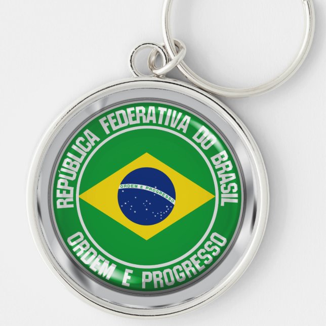 Brazil Round Emblem Key Ring (Front)
