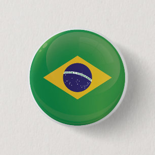 Brazil  Round Icon Flag 3 Cm Round Badge
