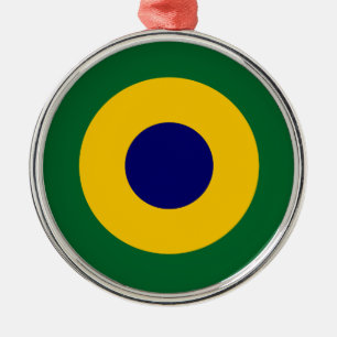 Brazil roundel country flag symbol army military a metal ornament