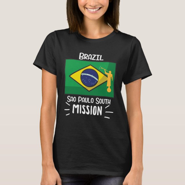 Brazil Sao Paulo South Mormon LDS Mission Missiona T-Shirt (Front)