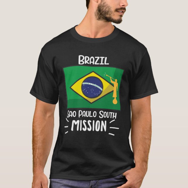 Brazil Sao Paulo South Mormon LDS Mission Missiona T-Shirt (Front)