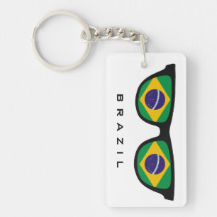 Brazil Shades custom text & colour key chain