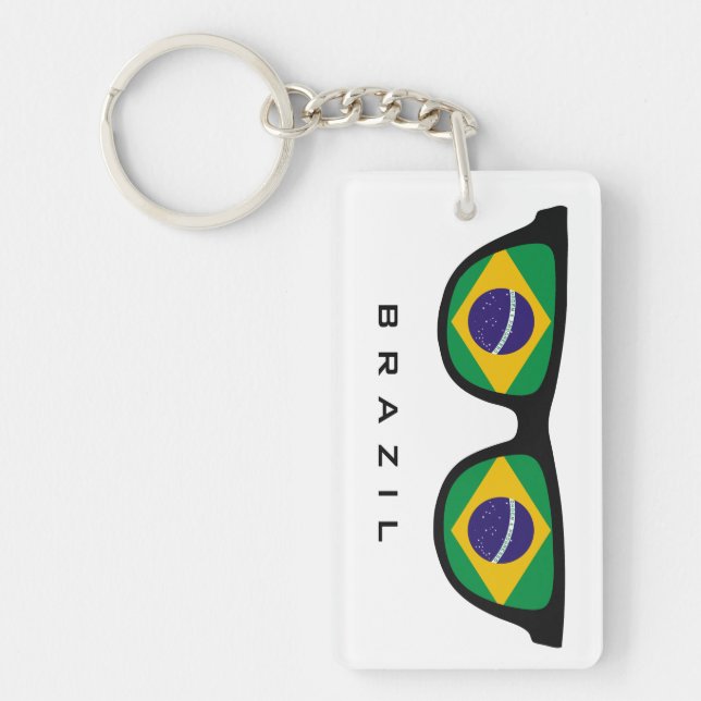 Brazil Shades custom text & colour key chain (Front)