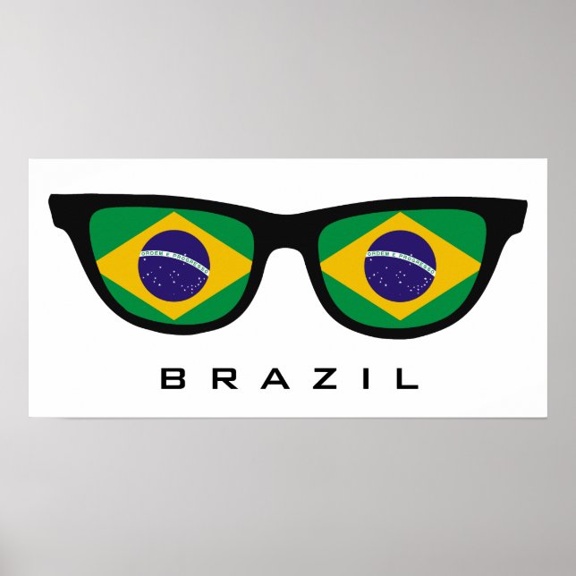 Brazil Shades custom text & colour poster (Front)