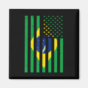 Brazil Shirt Brasil Soccer Usa America Flag Jersey Magnet