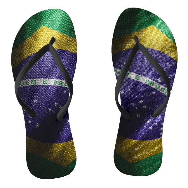 Brazil silk flag thongs (Footbed)