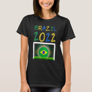 Brazil Soccer 2022 Brazilian Flag Futebol Graphic  T-Shirt