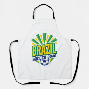 Brazil Soccer 2026 Soccer Bold Country Typography  Apron