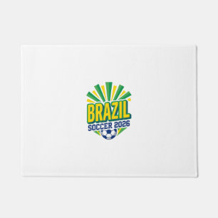 Brazil Soccer 2026 Soccer Bold Country Typography Doormat