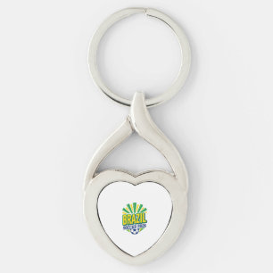 Brazil Soccer 2026 Soccer Bold Country Typography  Key Ring