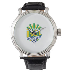 Brazil Soccer 2026 Soccer Bold Country Typography Watch