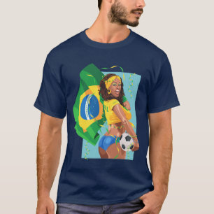 Brazil Soccer Ball Football T-Shirt