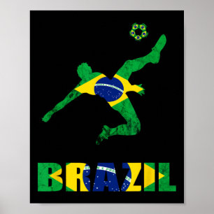 Brazil Soccer Brazilian Footll Player Brasileiro P Poster