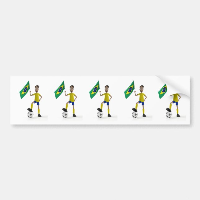Brazil soccer bumper sticker (Front)