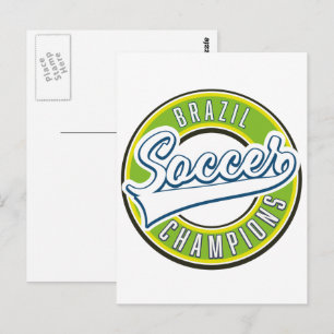 Brazil Soccer Champions Postcard