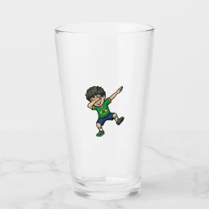 Brazil Soccer Dab Boy Vintage Vector Shirt_1 Glass