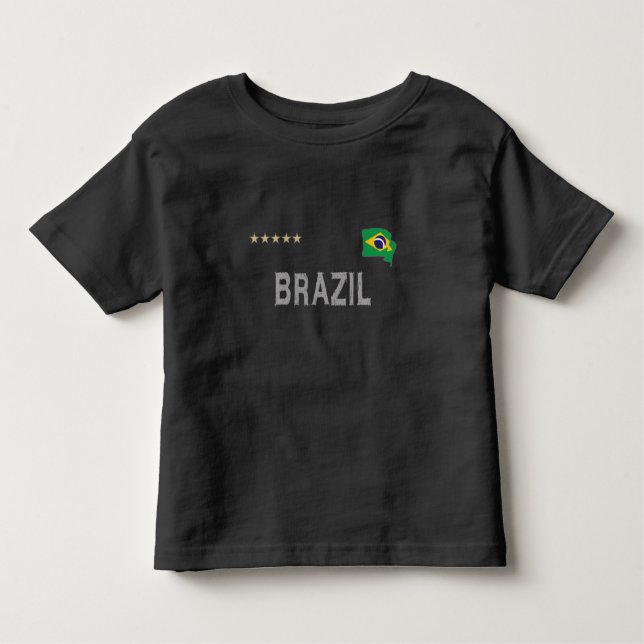 Brazil Soccer Football Fan Shirt Heart (Front)