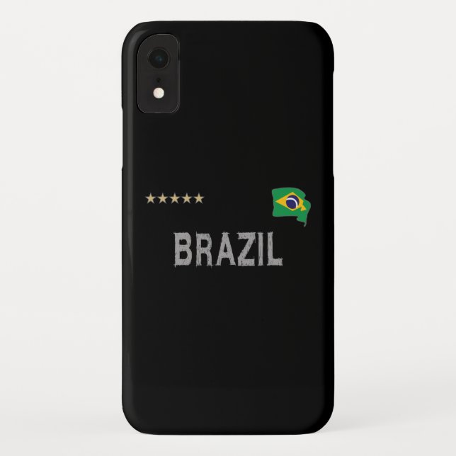 Brazil Soccer Football Fan Shirt Heart Case-Mate iPhone Case (Back)