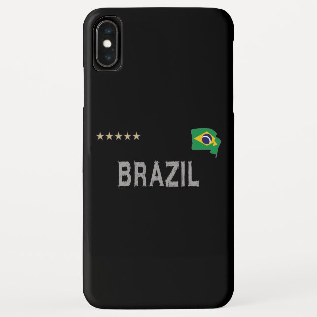 Brazil Soccer Football Fan Shirt Heart Case-Mate iPhone Case (Back)