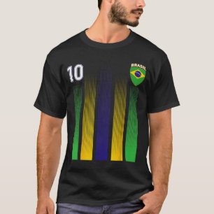 Brazil Soccer Jersey Brazil 10 Soccer Football Fan T-Shirt