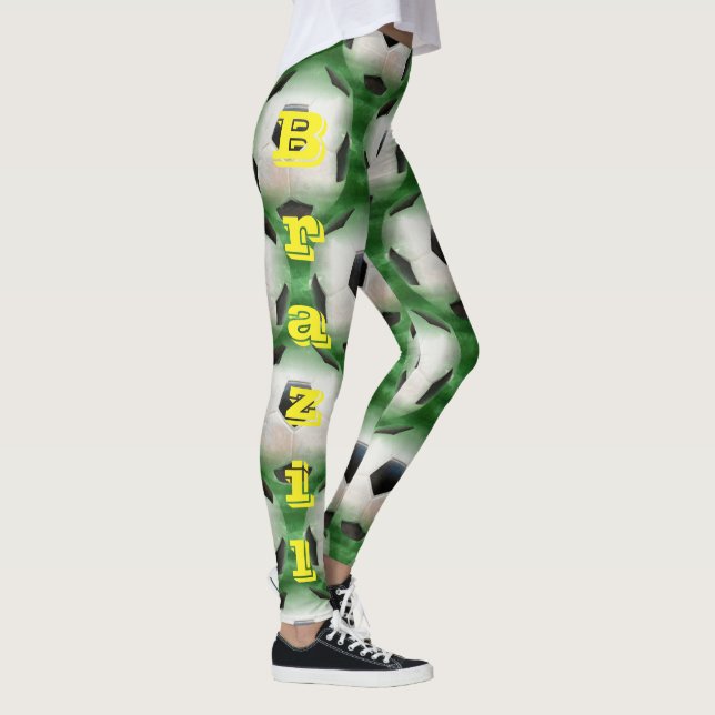 Brazil Soccer Leggings (Right)