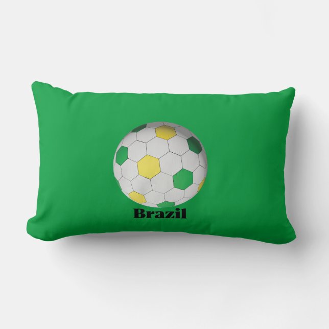Brazil Soccer Lumbar Cushion (Front)