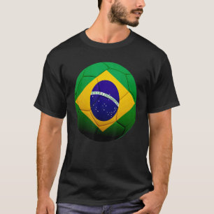 Brazil Soccer National Ball Brazil Flag Football T-Shirt
