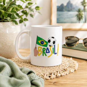 Brazil Soccer Pride Coffee Mug