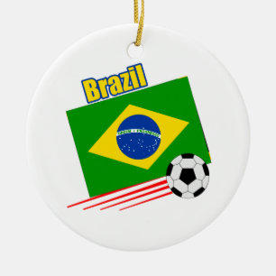 Brazil Soccer Team Ceramic Tree Decoration