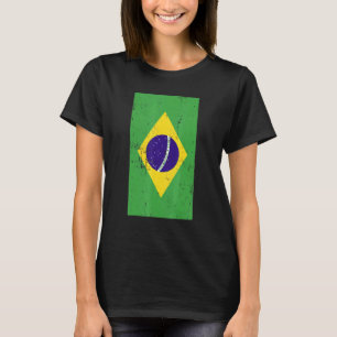 Brazil South America Brasilia Distressed Flag T-Shirt