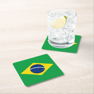 Brazil Square Paper Coaster