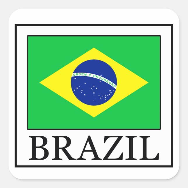 Brazil Square Sticker (Front)