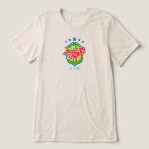 Brazil T-shirt Rio de Janeiro, 10 Soccer Jersey, Tri-Blend Shirt