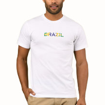 Brazil text and Country Map Outline 