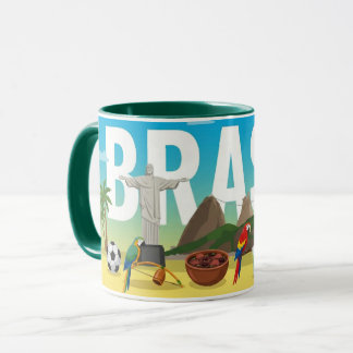 Brazil Travel Mug – Rio Carnival & Landmarks
