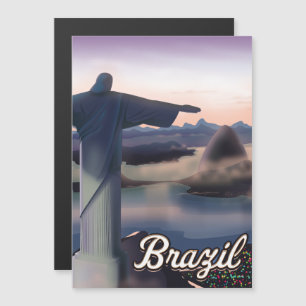 Brazil travel poster art print.