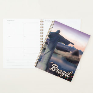 Brazil travel poster art print. planner