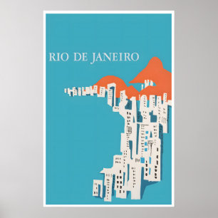 Brazil Travel Poster Rio De Janeiro Art Brazilian