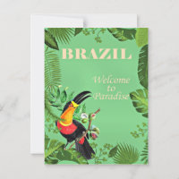 Brazil Travel Poster, Toucan,