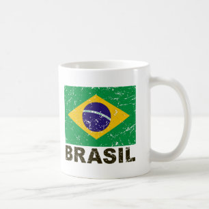 Brazil Vintage Flag Coffee Mug