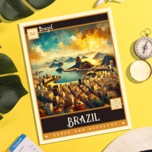 Brazil   Vintage Painting Postcard