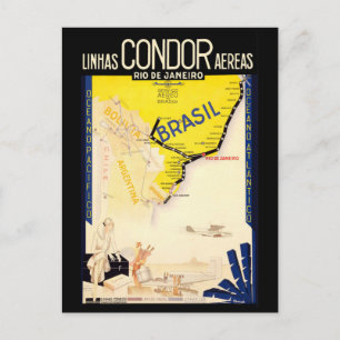 "Brazil" Vintage Travel Postcard