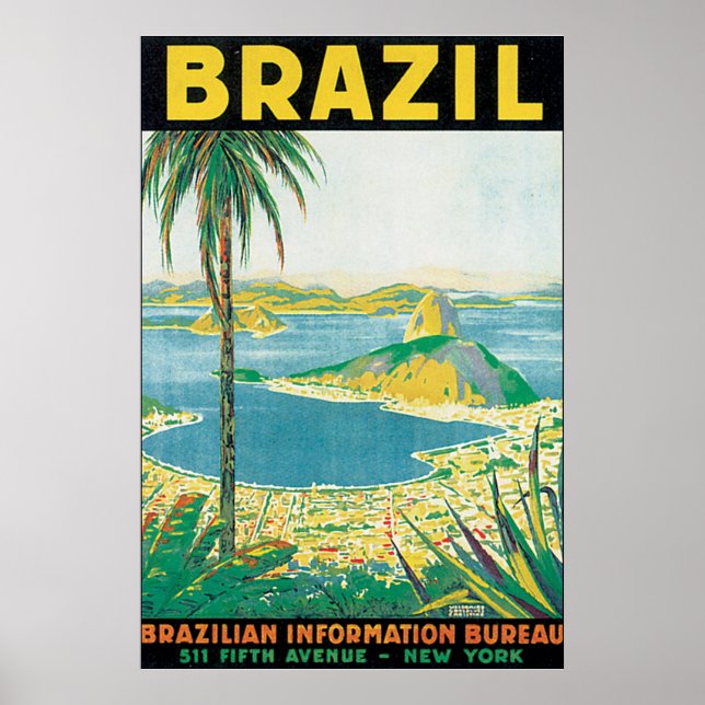 Brazil Vintage Travel Poster (Front)