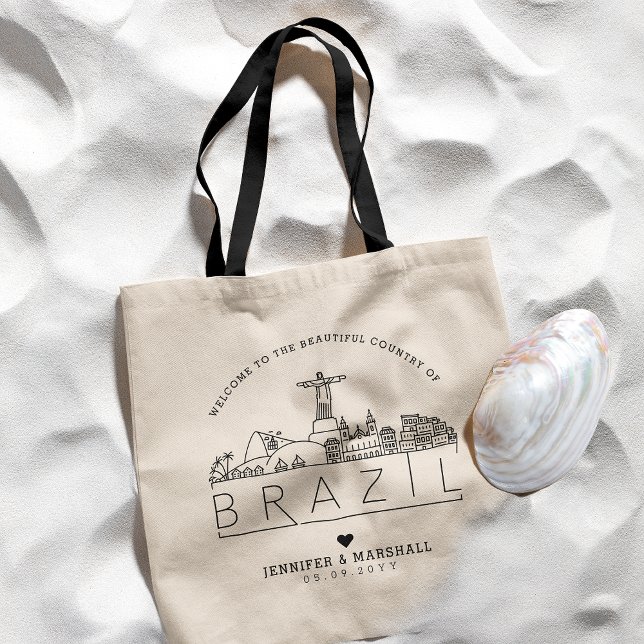 Brazil Wedding | Stylised Skyline Tote Bag (Creator Uploaded)