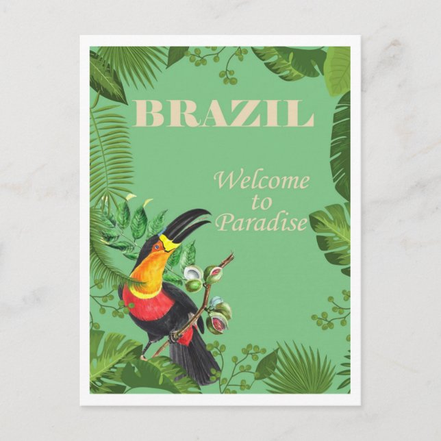 Brazil, Welcome to Paradise Postcard (Front)